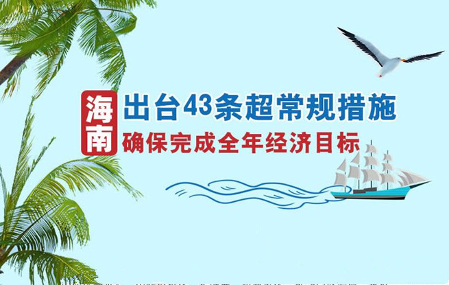 海南出台43条超常规措施 确保完成这个目标