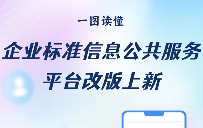 一图读懂｜企业标准信息公共服务平台改版上新