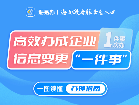 一图读懂丨高效办成企业信息变更“一件事”