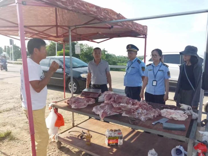 定安县多部门联合开展肉类专项检查，筑牢食品安全防线